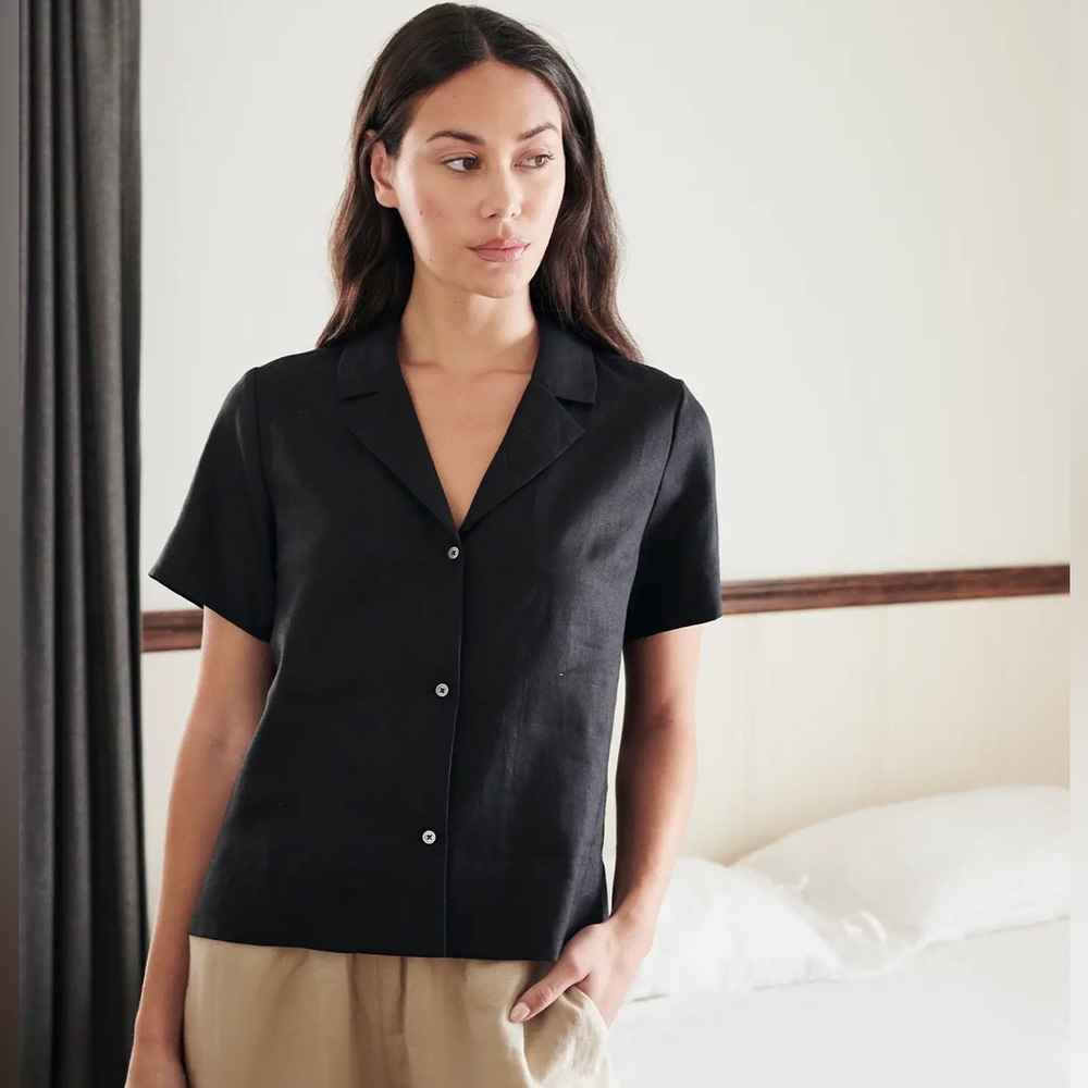 QUINCE 100% European Linen Short Sleeve Shirt